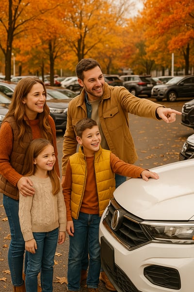 family shooping for new car in the fall-1